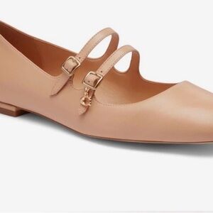 NIB Coach Whitley leather nude Women's Mary Jane Flats